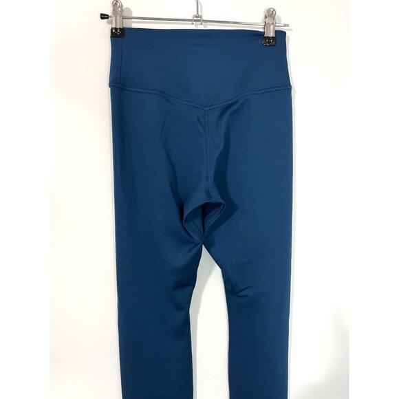 Nike Blue Gold Checkmark High Rise Full Leggings Workout Active Size XS - Picture 8 of 9